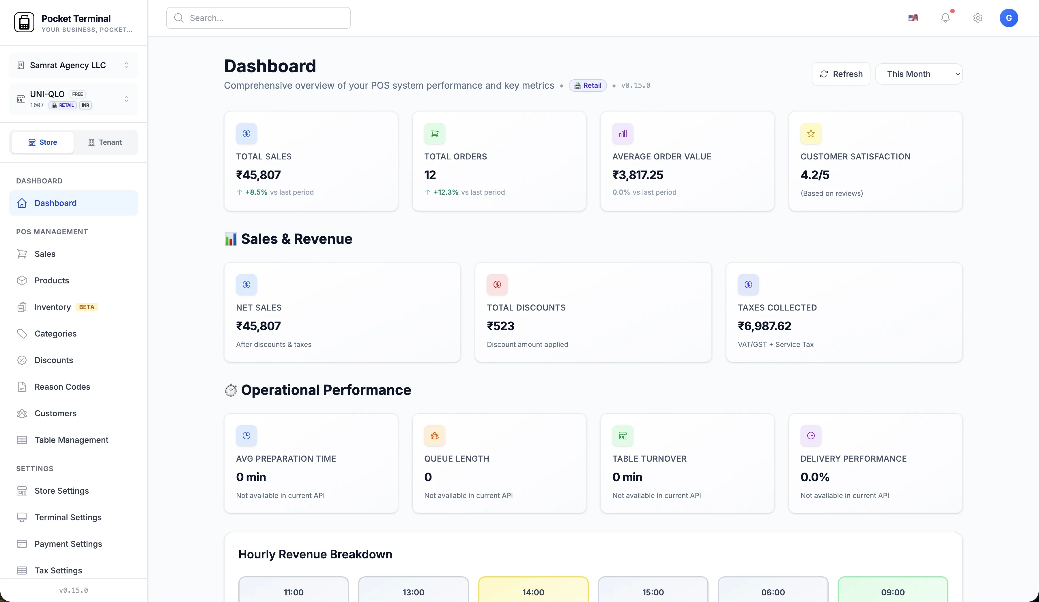 Pocket Terminal web admin