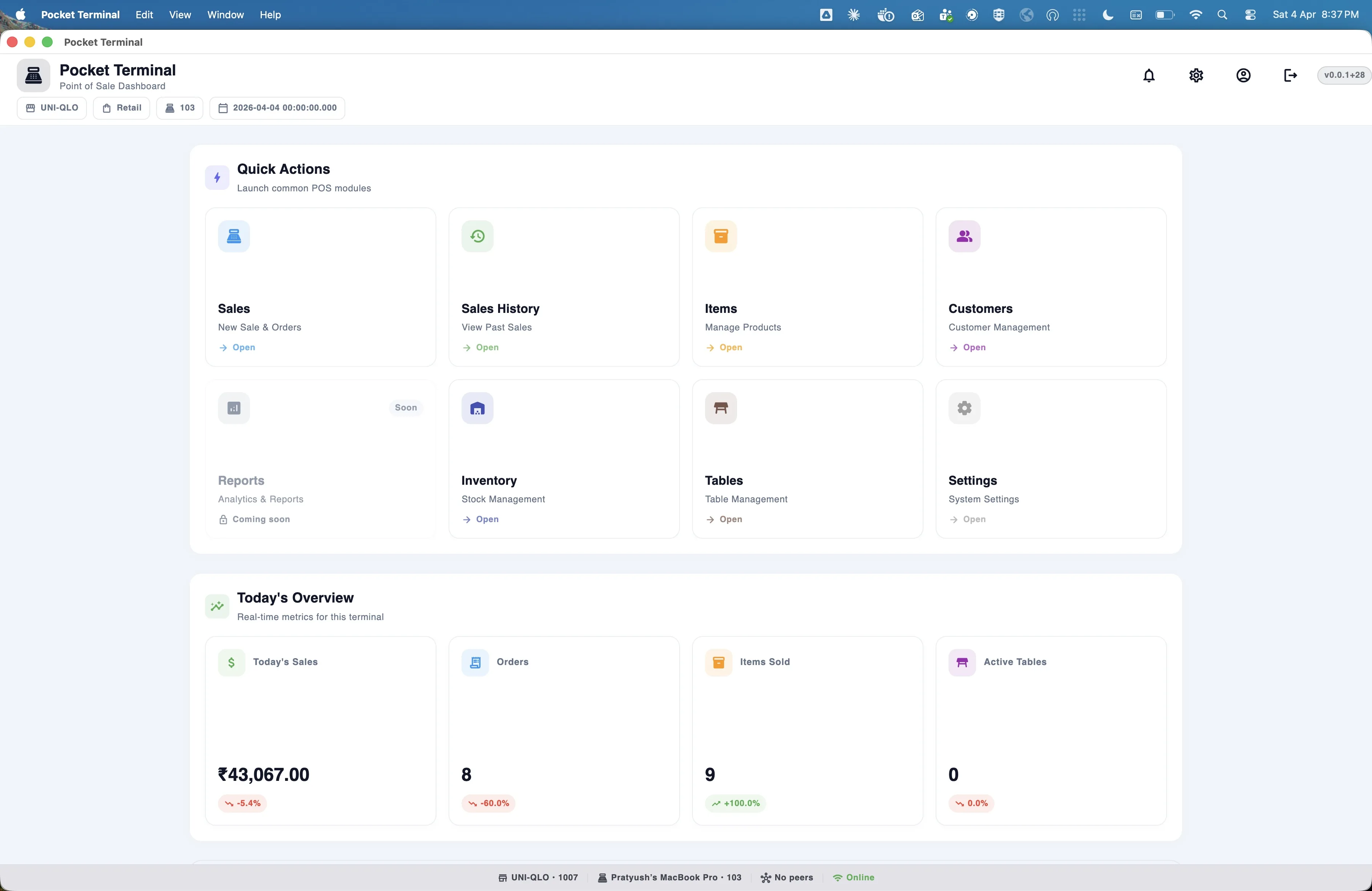 Pocket Terminal desktop app